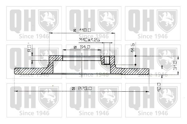 QUINTON HAZELL Тормозной диск BDC3334